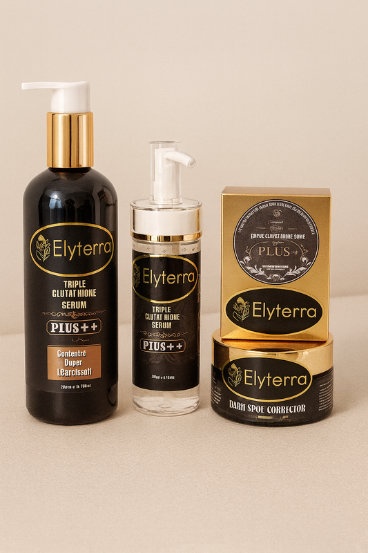 Gamme Éclat Total au Triple Glutathion : Lait, Sérum, Crème visage & Savon - Elyterra