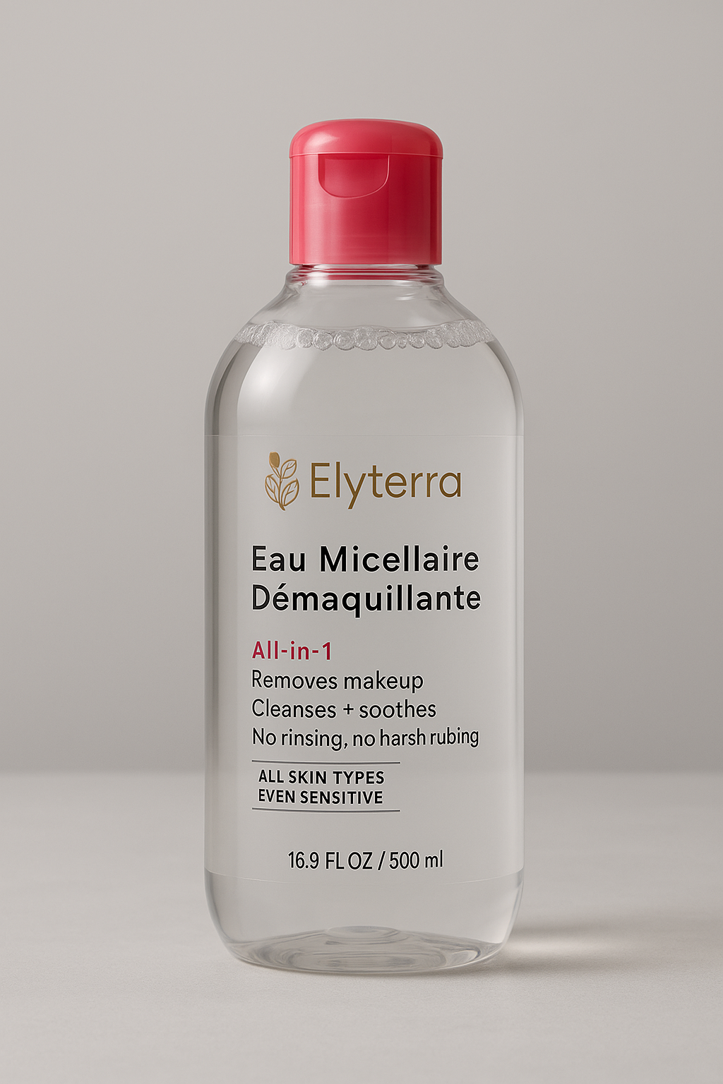 Eau Micellaire Démaquillante Elyterra tout en 1 - 500ml