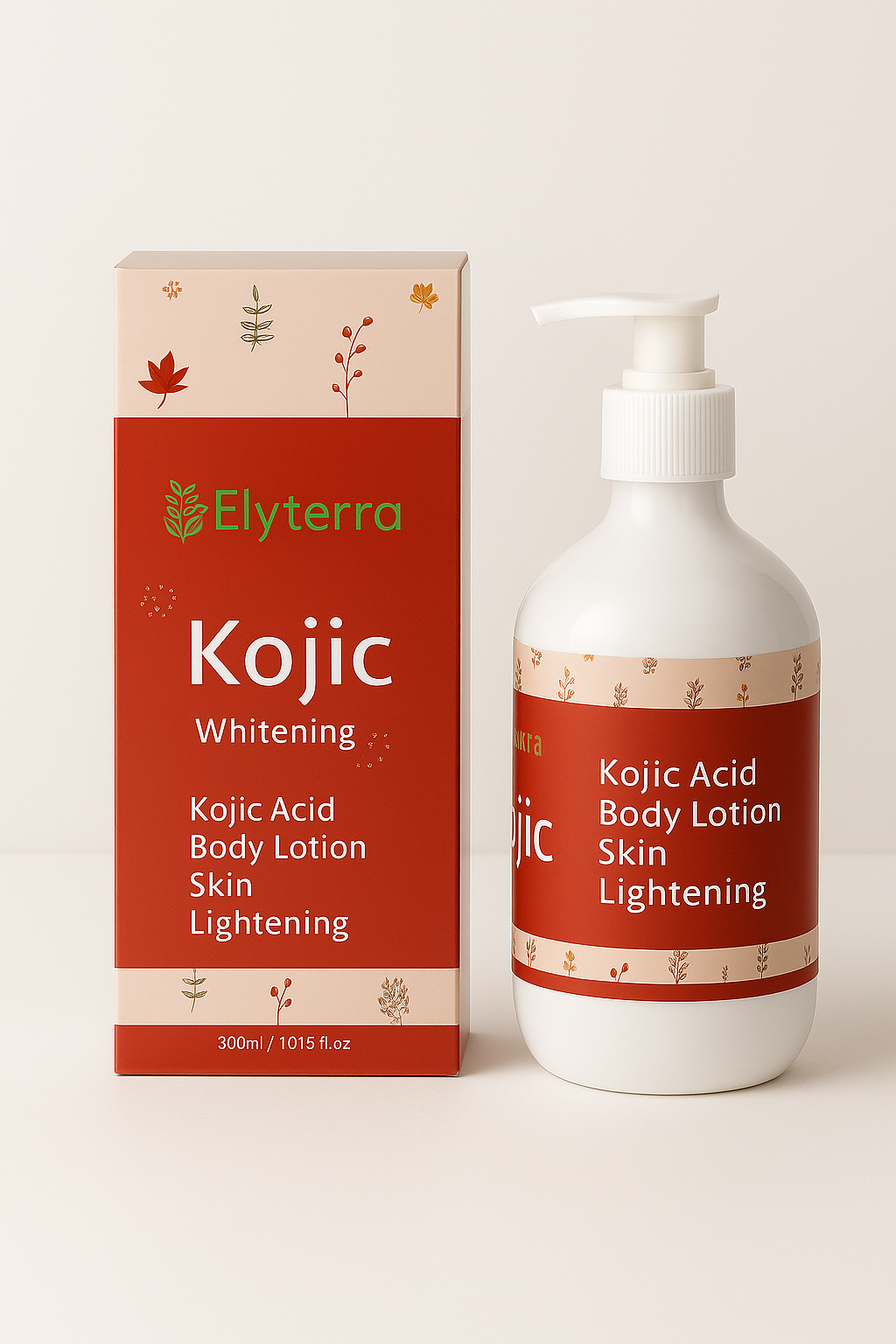Lait Corporel Unifiant Kojic – Hydratation & Éclat Naturel - Elyterra - 300ml