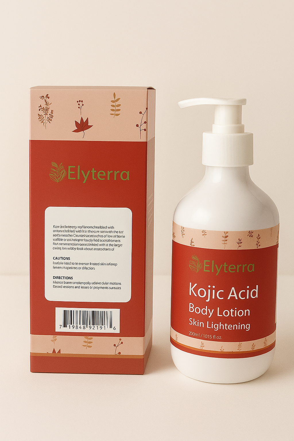 Lait Corporel Unifiant Kojic – Hydratation & Éclat Naturel - Elyterra - 300ml