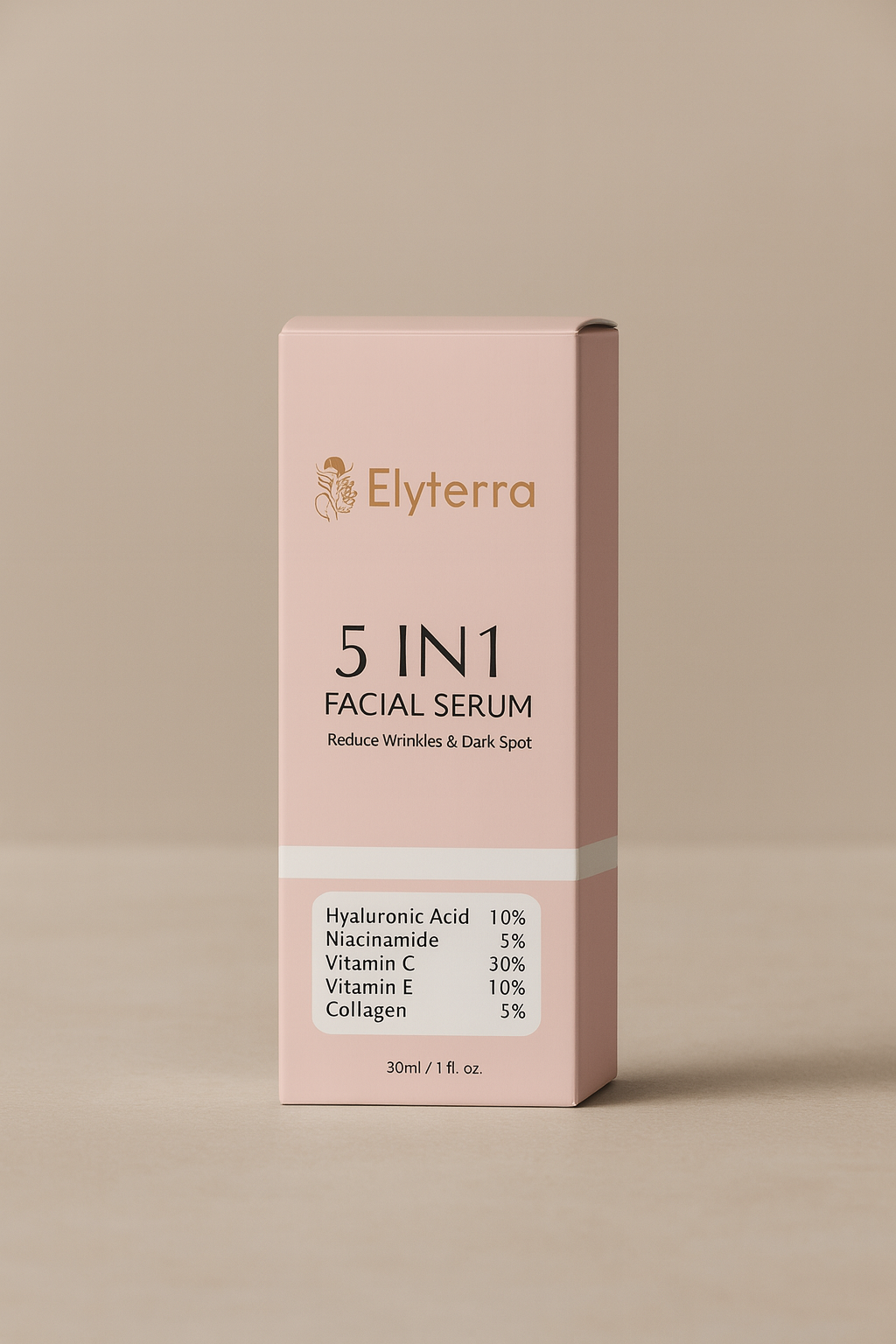 Sérum Visage Éclat & Hydratation – Acide Hyaluronique, Niacinamide, Vitamines & Collagène (30 ml)