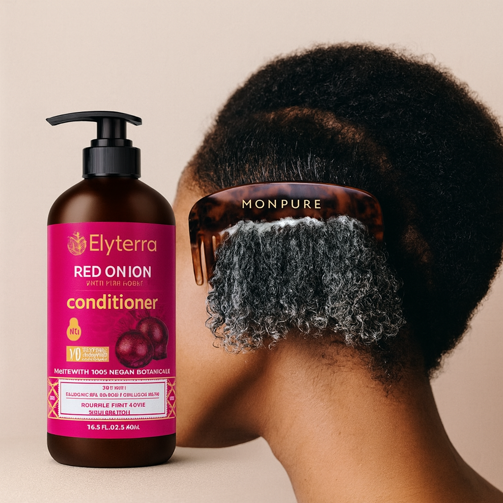 Kit Shampoing, Après-shampoing, Masque Capillaire et huile anti-chute à l'oignon Elyterra