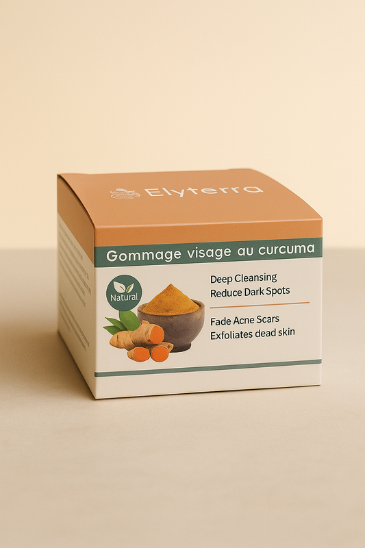 Gommage Visage Éclat Doré – Curcuma & Douceur Naturelle - Elyterra - 100g